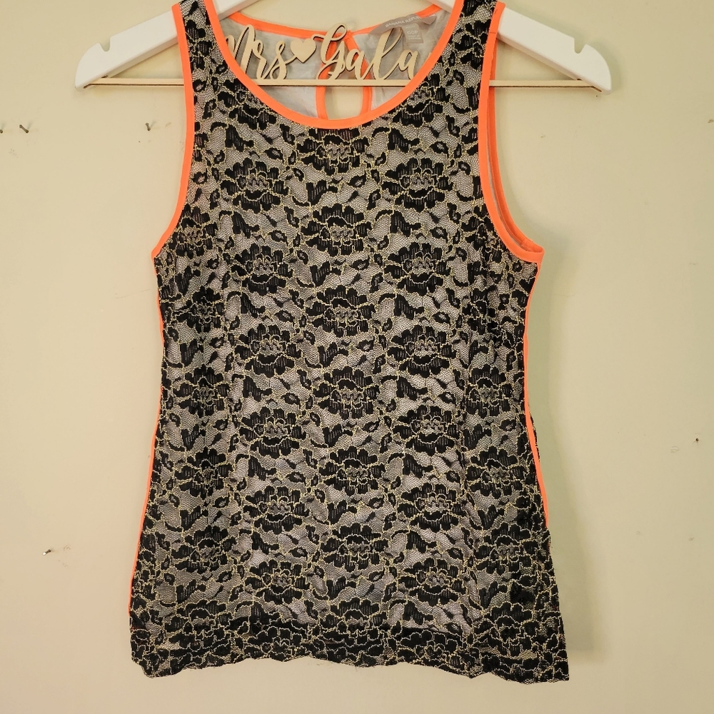 {3/$20} Banana Republic Double Layer Lace Tank Top